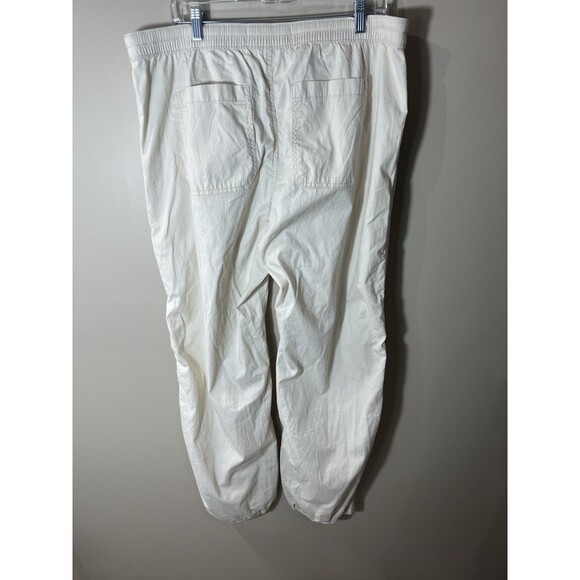 Hollister Adjustable Rise Parachute Baggy Utility Pants Cream Y2K Men XL NEW - Picture 2 of 13